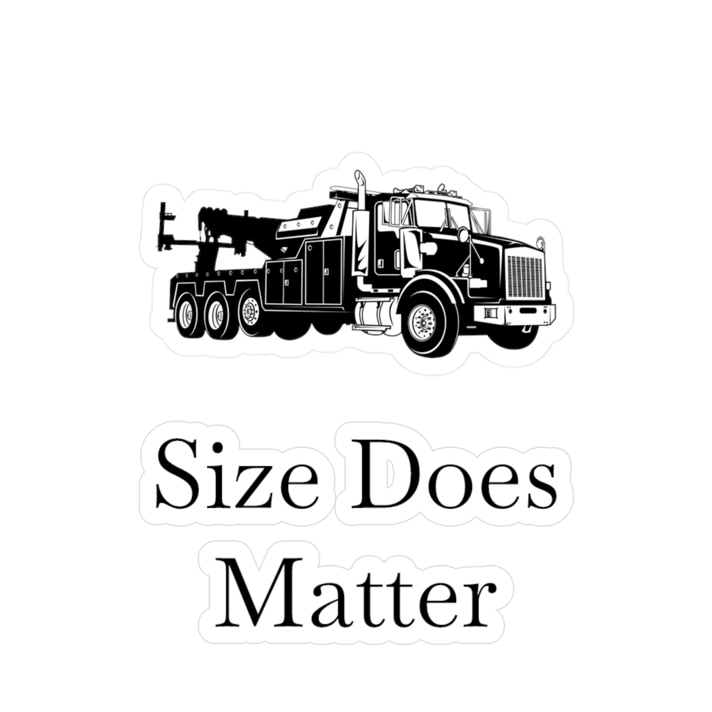 Size Does Matter Vinyl Decal