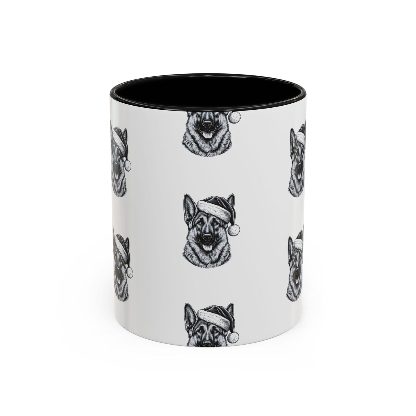 Santa Paws German Shepherd 2-Tone Coffee Mug