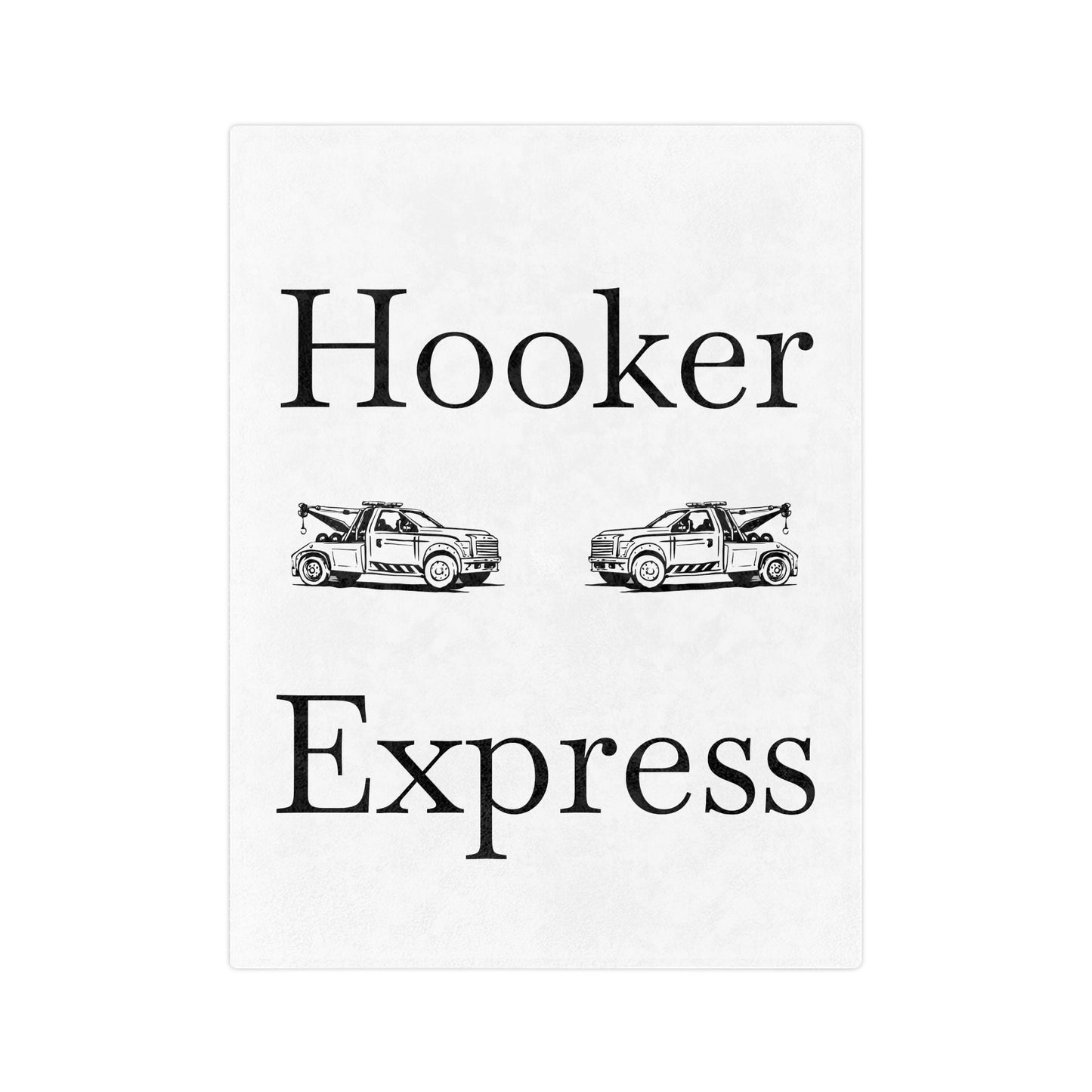 H**ker Express Wheel Lift Tow Truck Velveteen Microfiber Blanket
