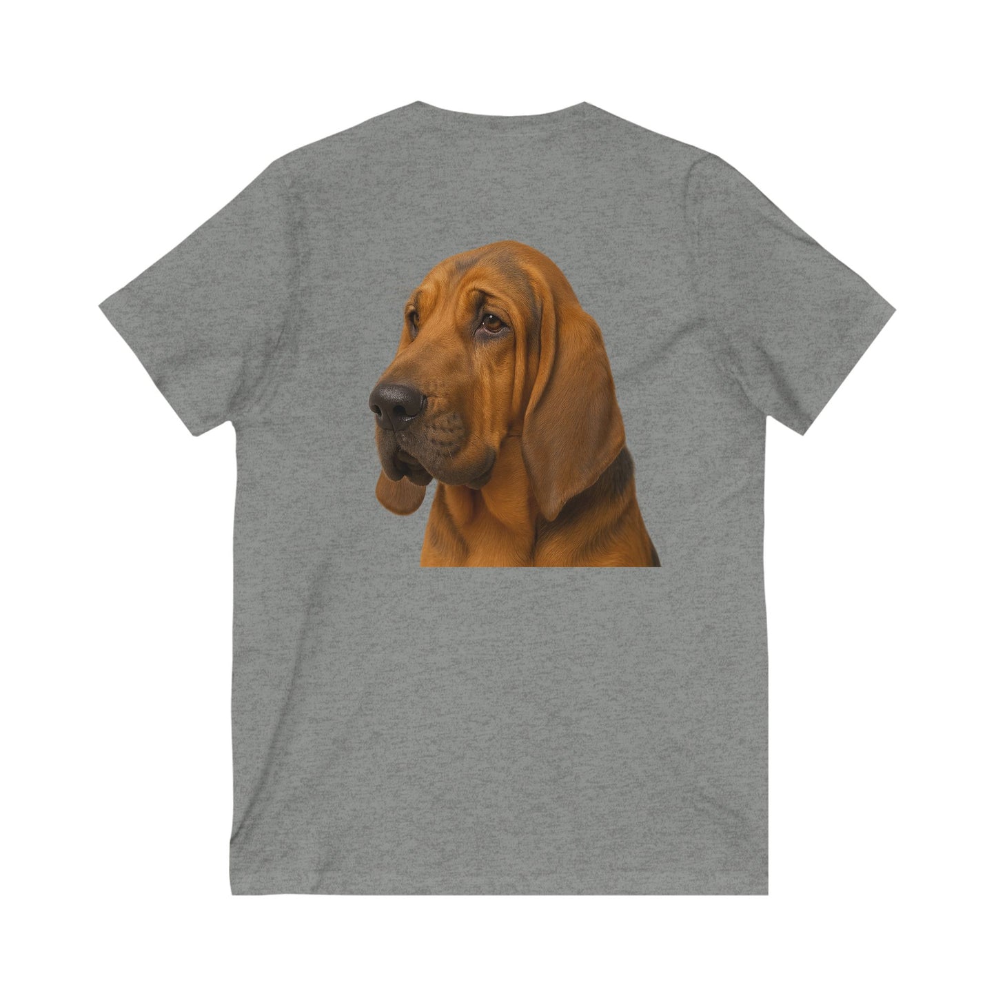 Bloodhound Head Unisex Short Sleeve V-Neck Tee