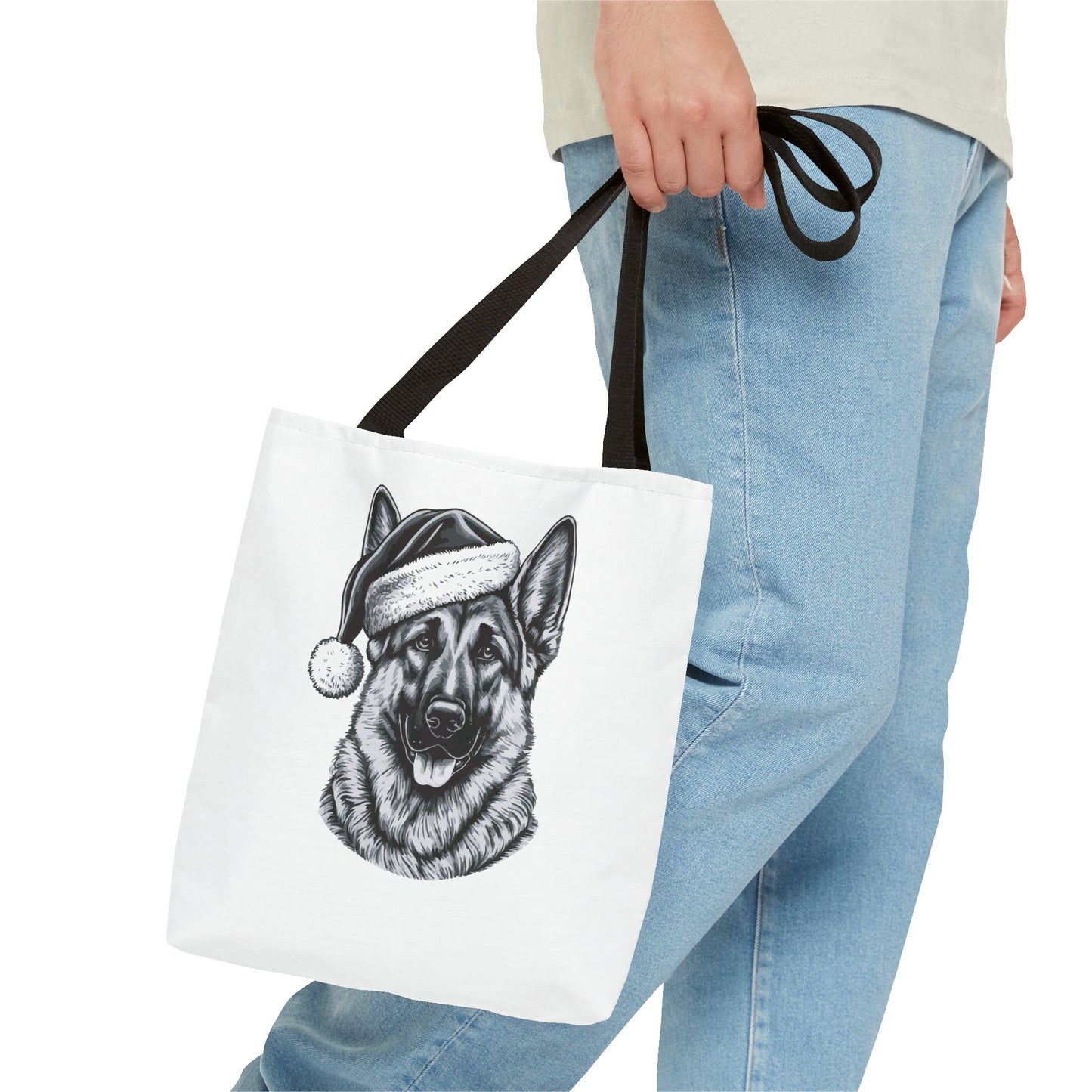 Santa Paws German Shepherd Tote Bag