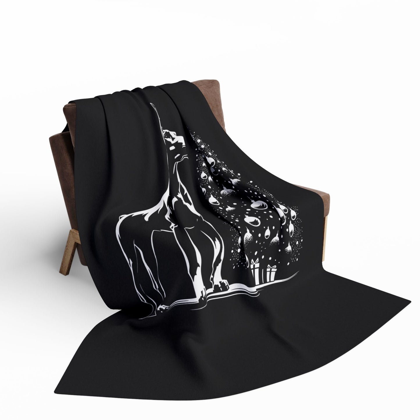 Doberman Christmas Tree Arctic Fleece Blanket