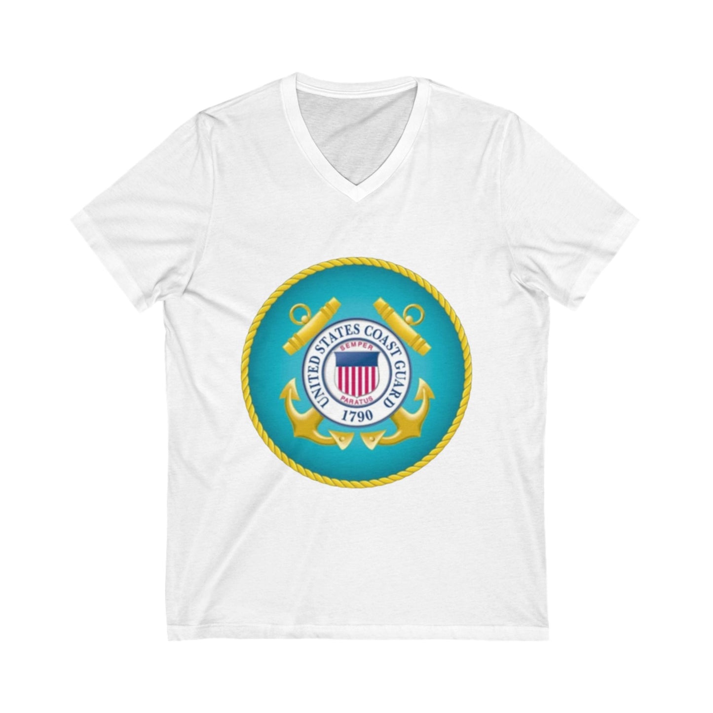 US Coast Guard Unisex Short Sleeve V-Neck Tee