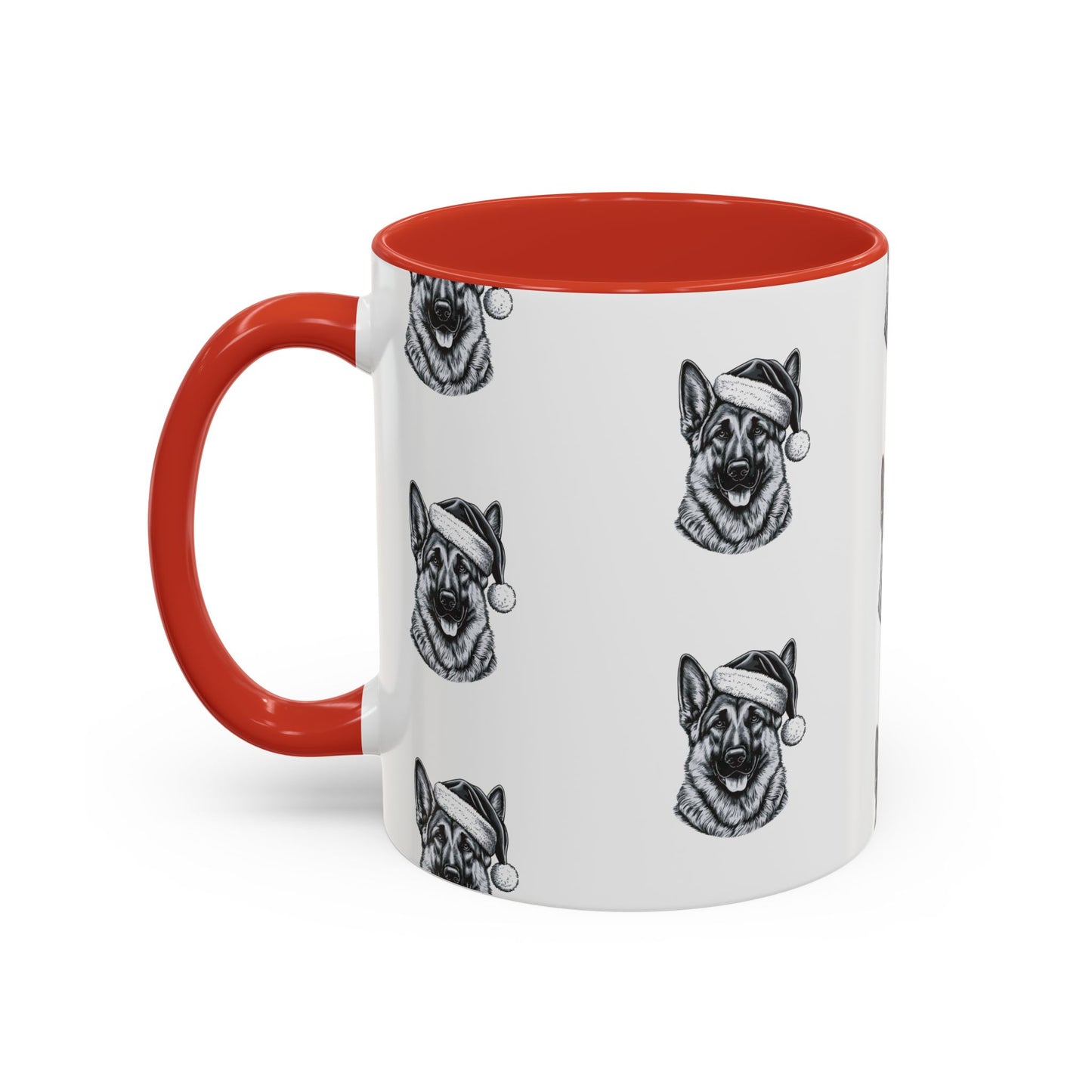 Santa Paws German Shepherd 2-Tone Coffee Mug