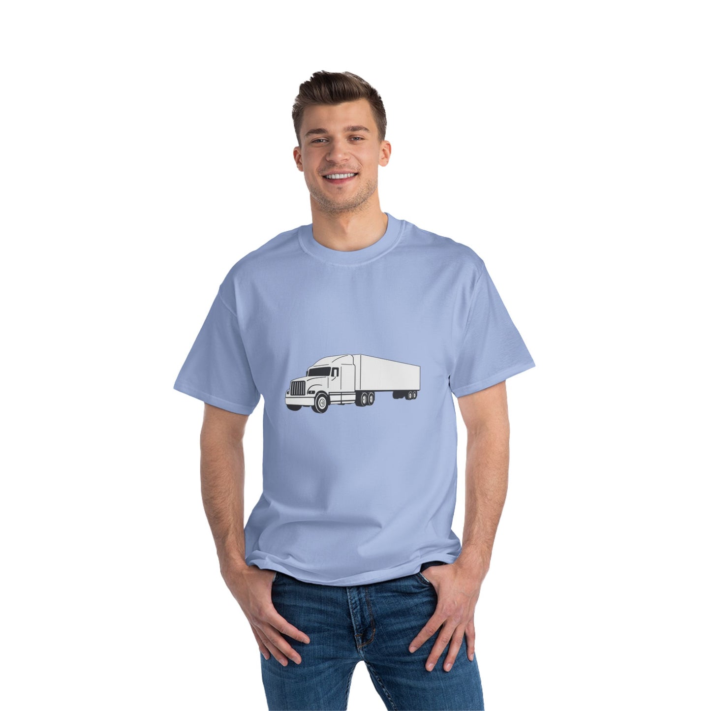 Semi Truck Men's Short-Sleeve Crewneck Tee