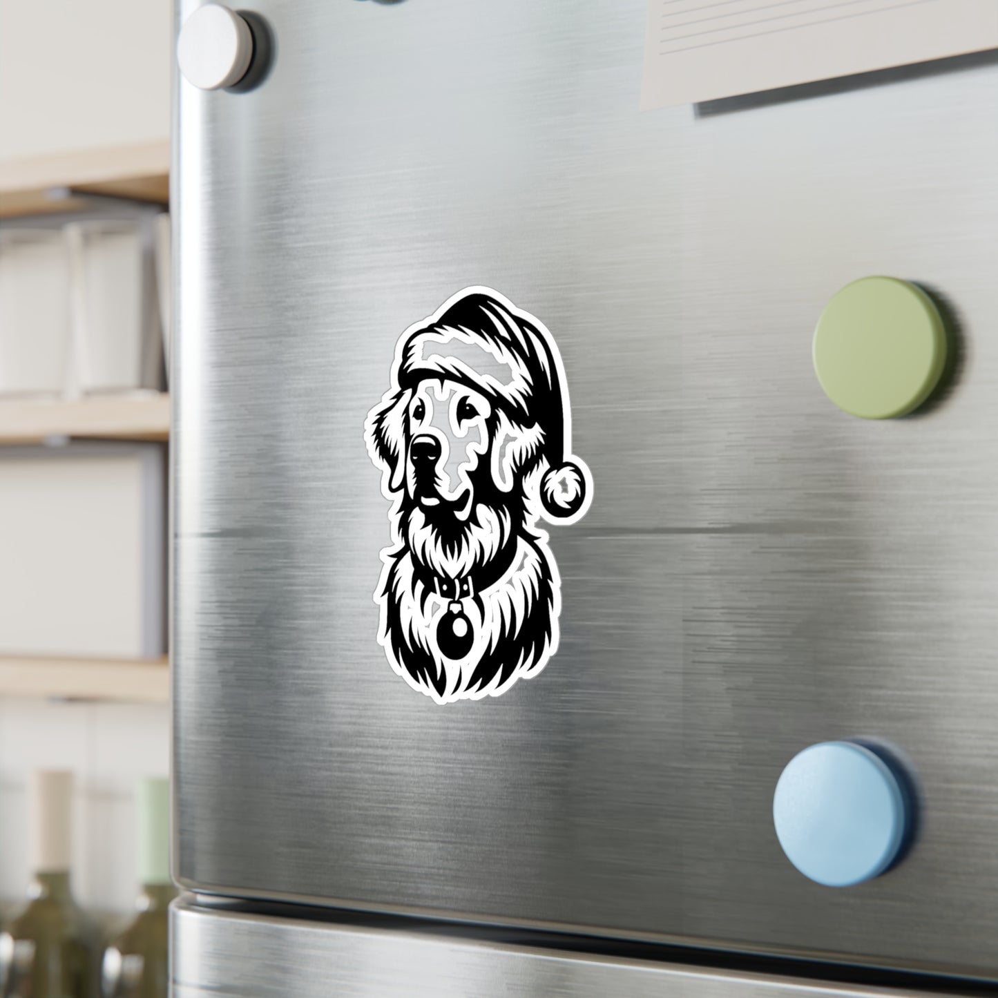 Santa Paws Golden Vinyl Decal