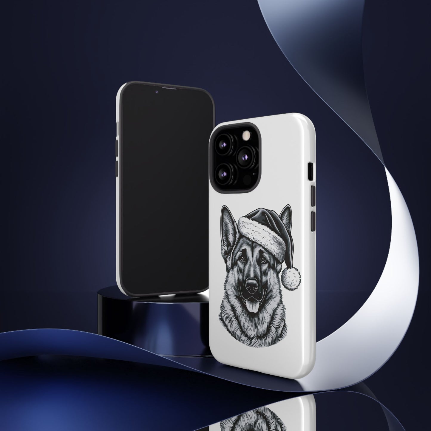Santa Paws German Shepherd iPhone Case