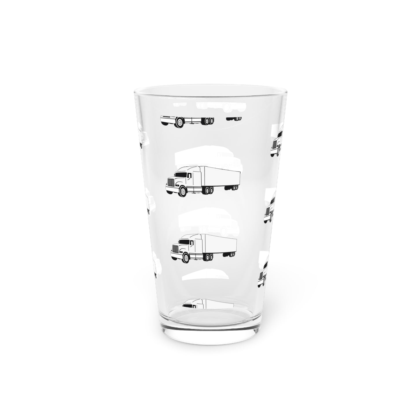 Semi Truck Drinking Glass