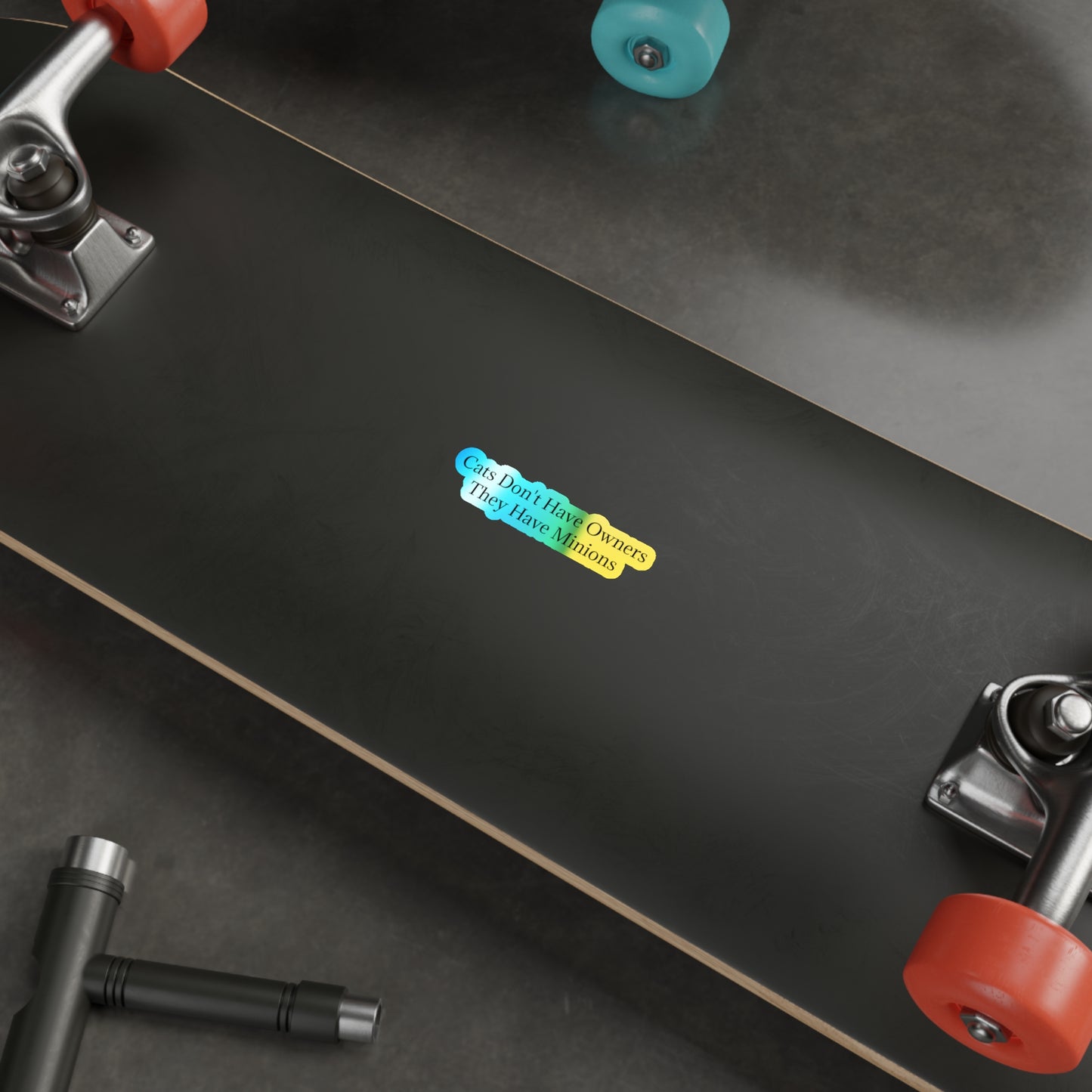 Cat Minions Holographic Sticker