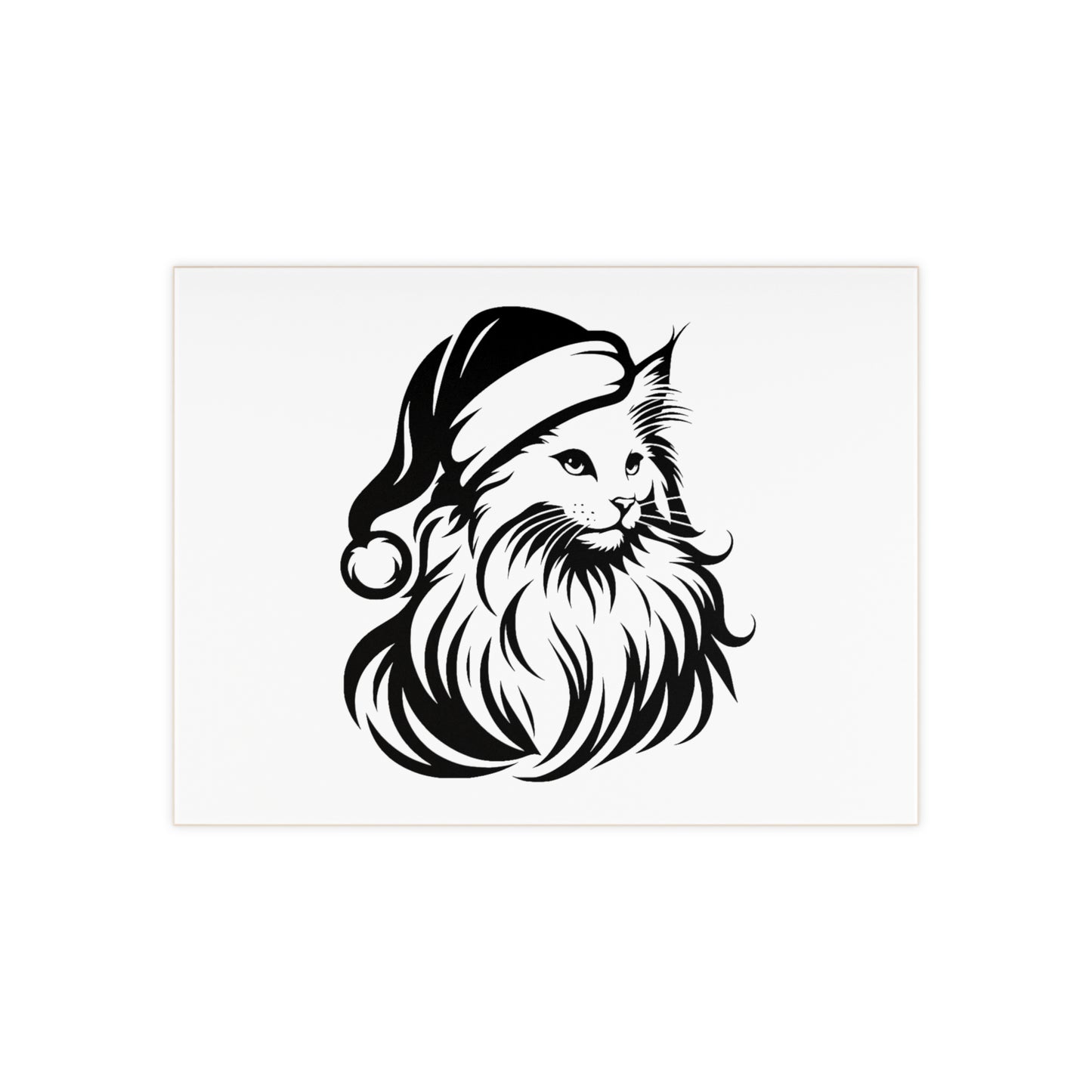 Santa Paws Cat Ceramic Photo Tile