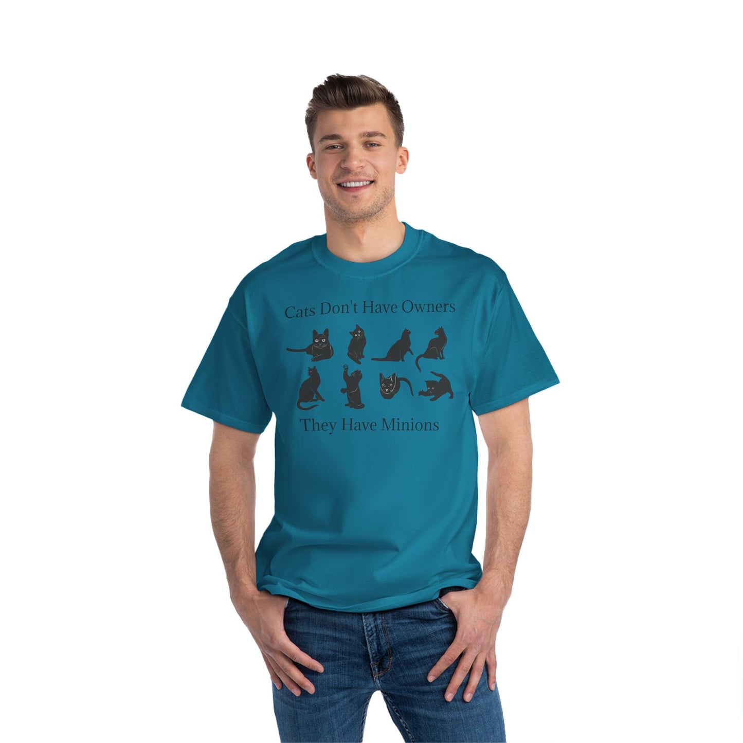 Cat Minions Men's Short-Sleeve Crewneck Tee