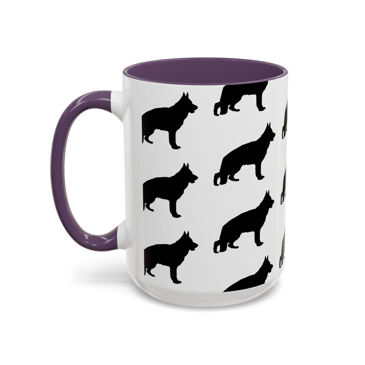 German Shepherd Silhouette 2-Tone Coffee Mug