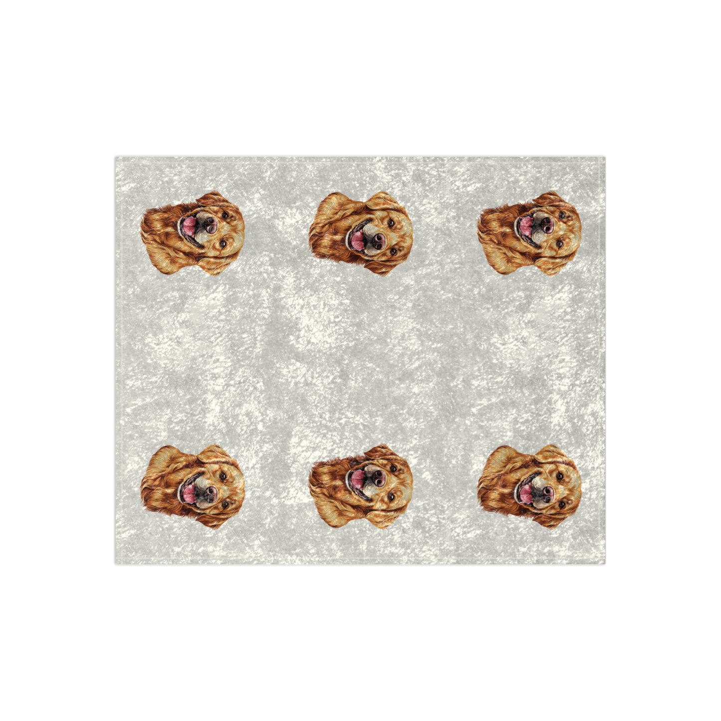 Golden Head Crushed Velvet Blanket