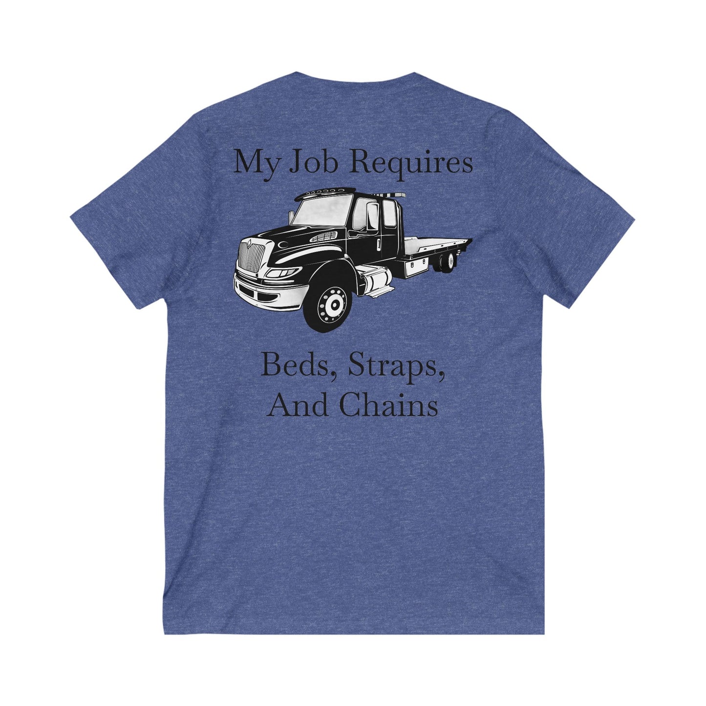 Beds, Straps, And Chains Unisex Short Sleeve V-Neck Tee