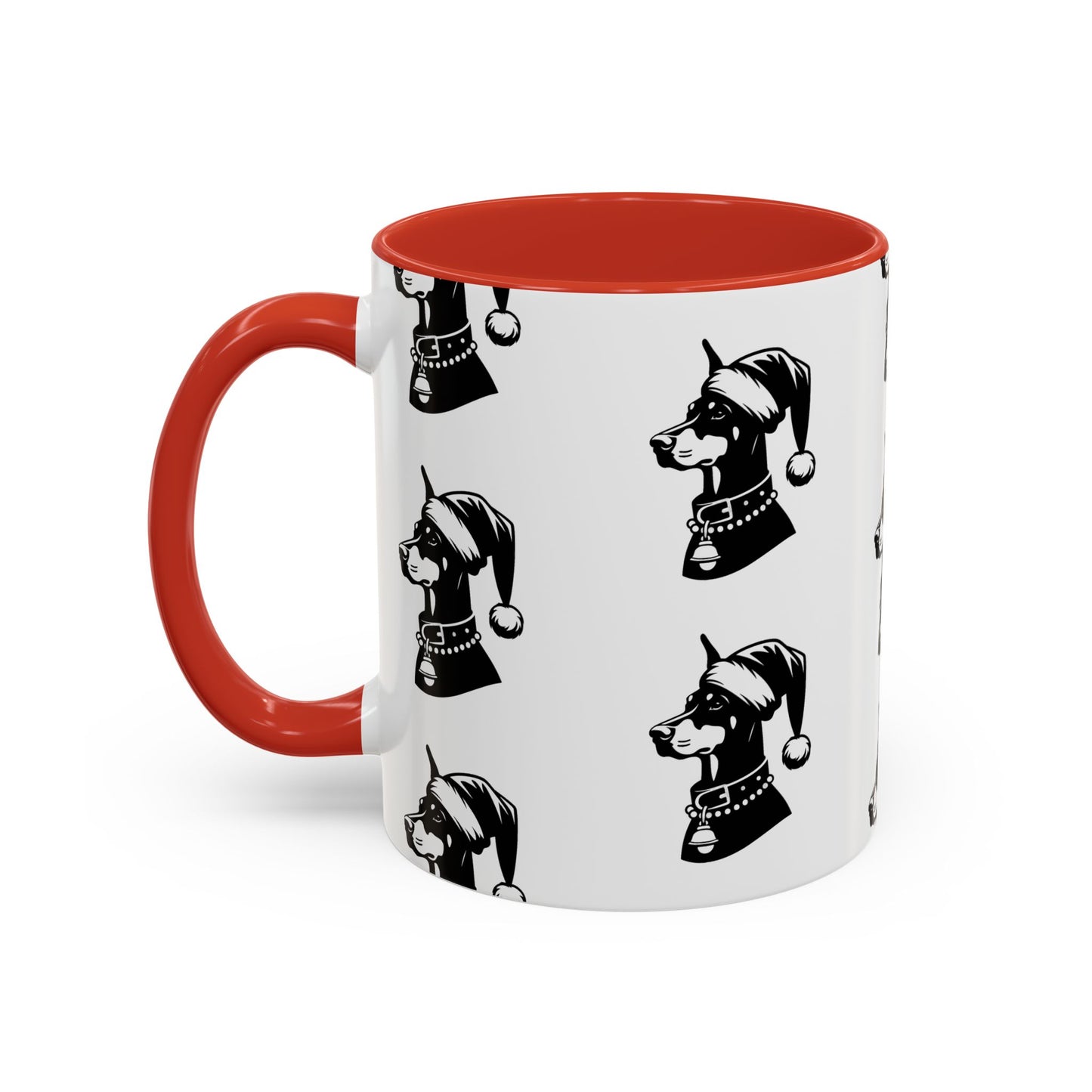 Santa Paws Doberman 2-Tone Coffee Mug