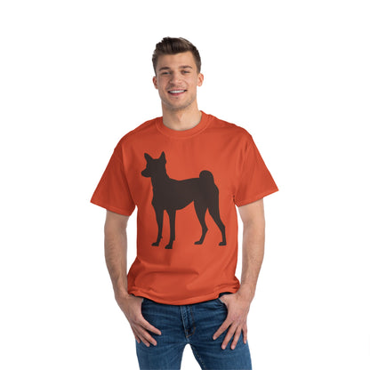 Basenji Silhouette Men's Short-Sleeve Crewneck Tee