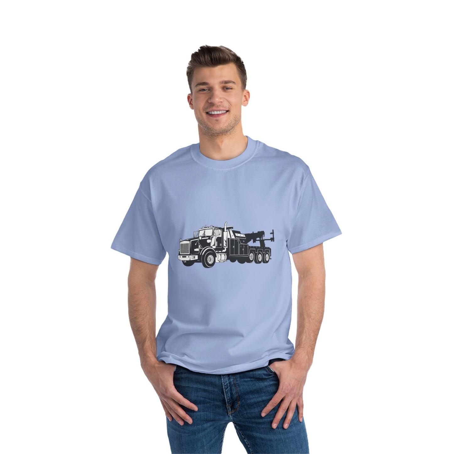 Heavy Tow Truck Men's Short-Sleeve Crewneck Tee