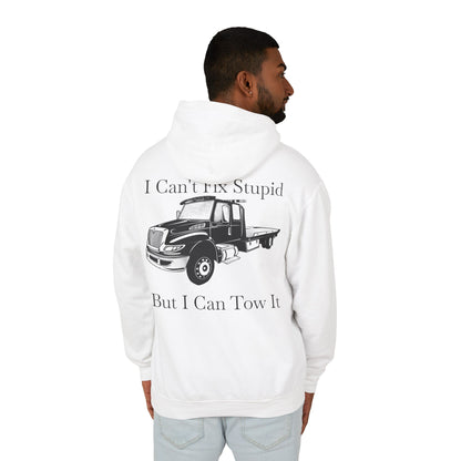 I Can't Fix Stupid Flatbed Tow Truck Unisex Lightweight Hoodie