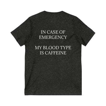Blood Type Unisex Short Sleeve V-Neck Tee