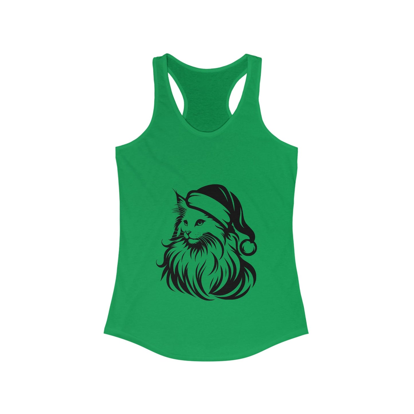 Santa Paws Cat Women's Racerback Tank