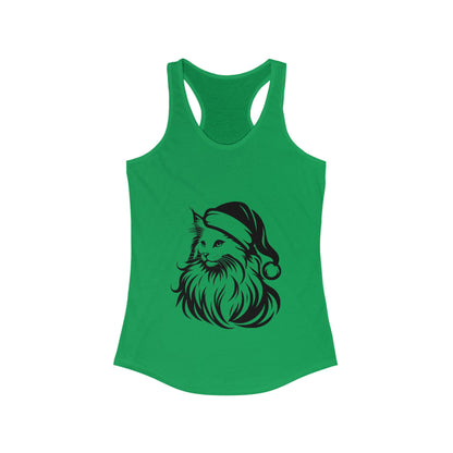 Santa Paws Cat Women's Racerback Tank