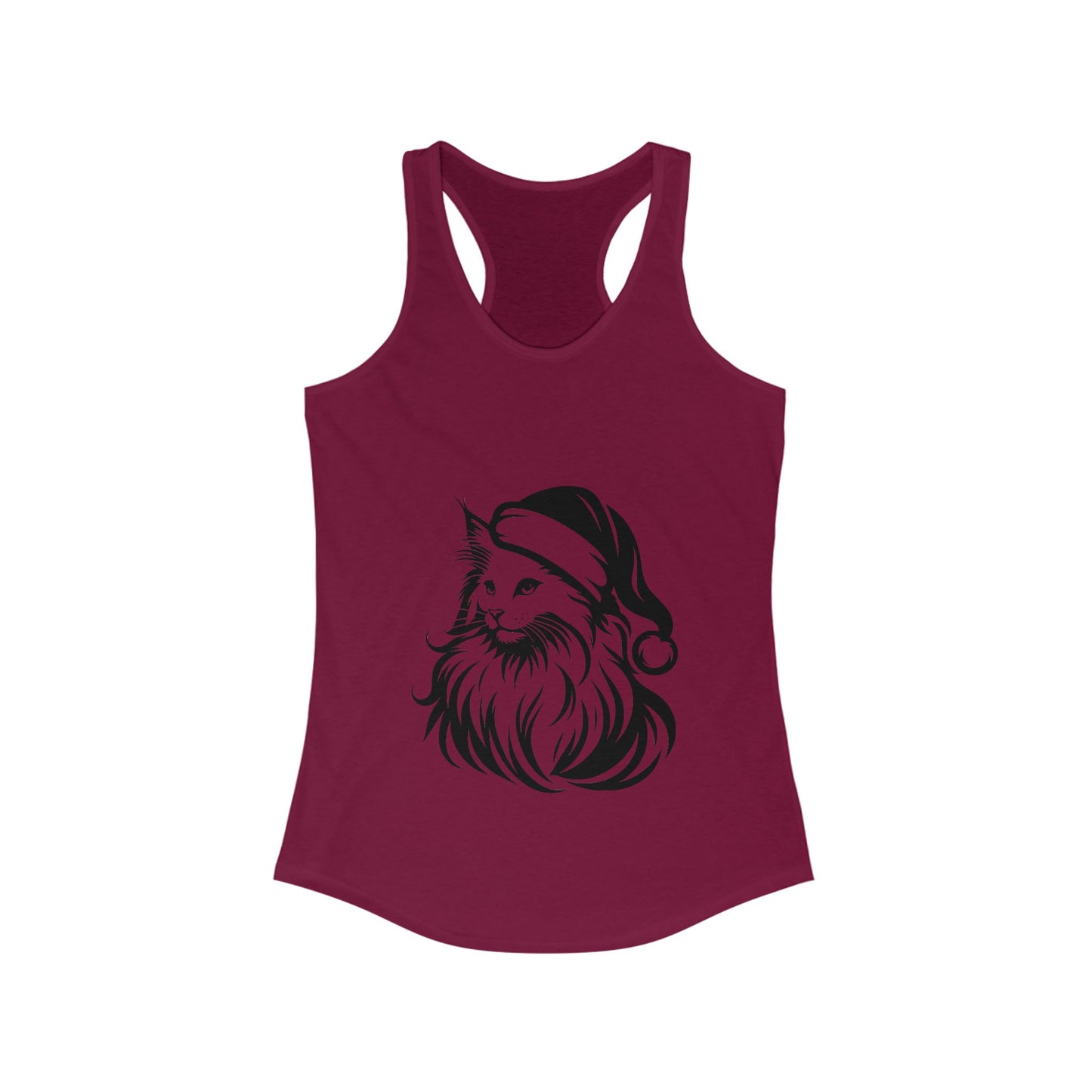 Santa Paws Cat Women's Racerback Tank