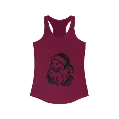Santa Paws Cat Women's Racerback Tank