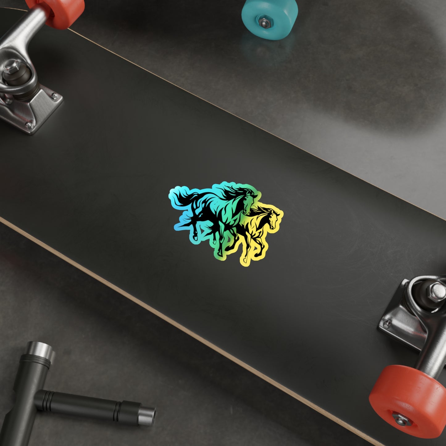 Horsin' Around Holographic Sticker