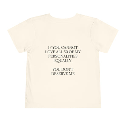 50 Personalities Toddler Unisex Short Sleeve Crewneck Tee