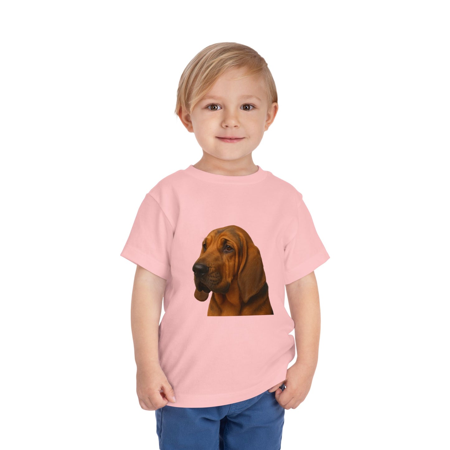 Bloodhound Head Toddler Unisex Short Sleeve Crewneck Tee