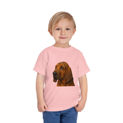 Bloodhound Head Toddler Unisex Short Sleeve Crewneck Tee