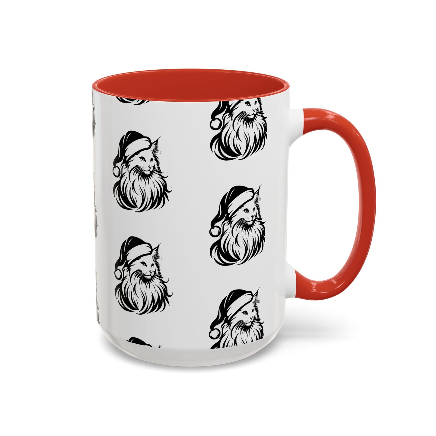 Santa Paws Cat 2-Tone Coffee Mug