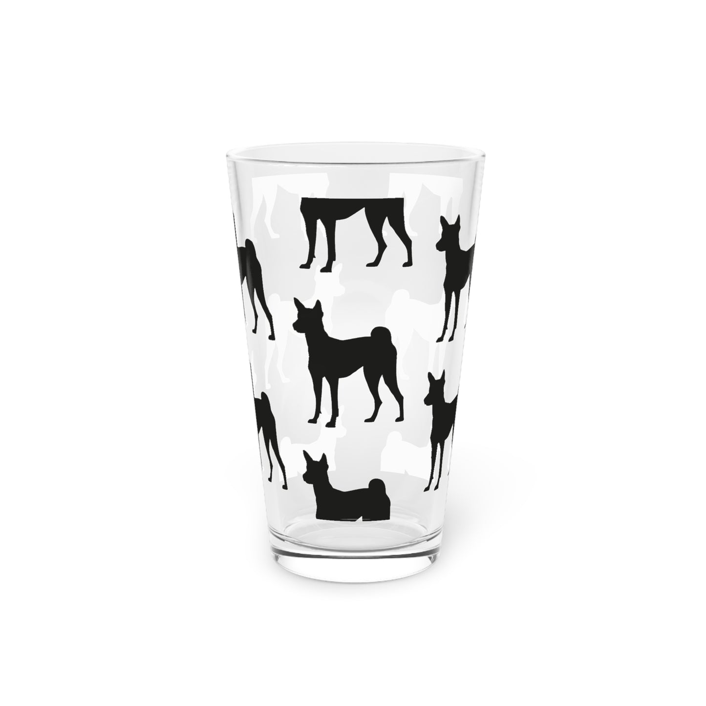 Basenji  Silhouette Drinking Glass