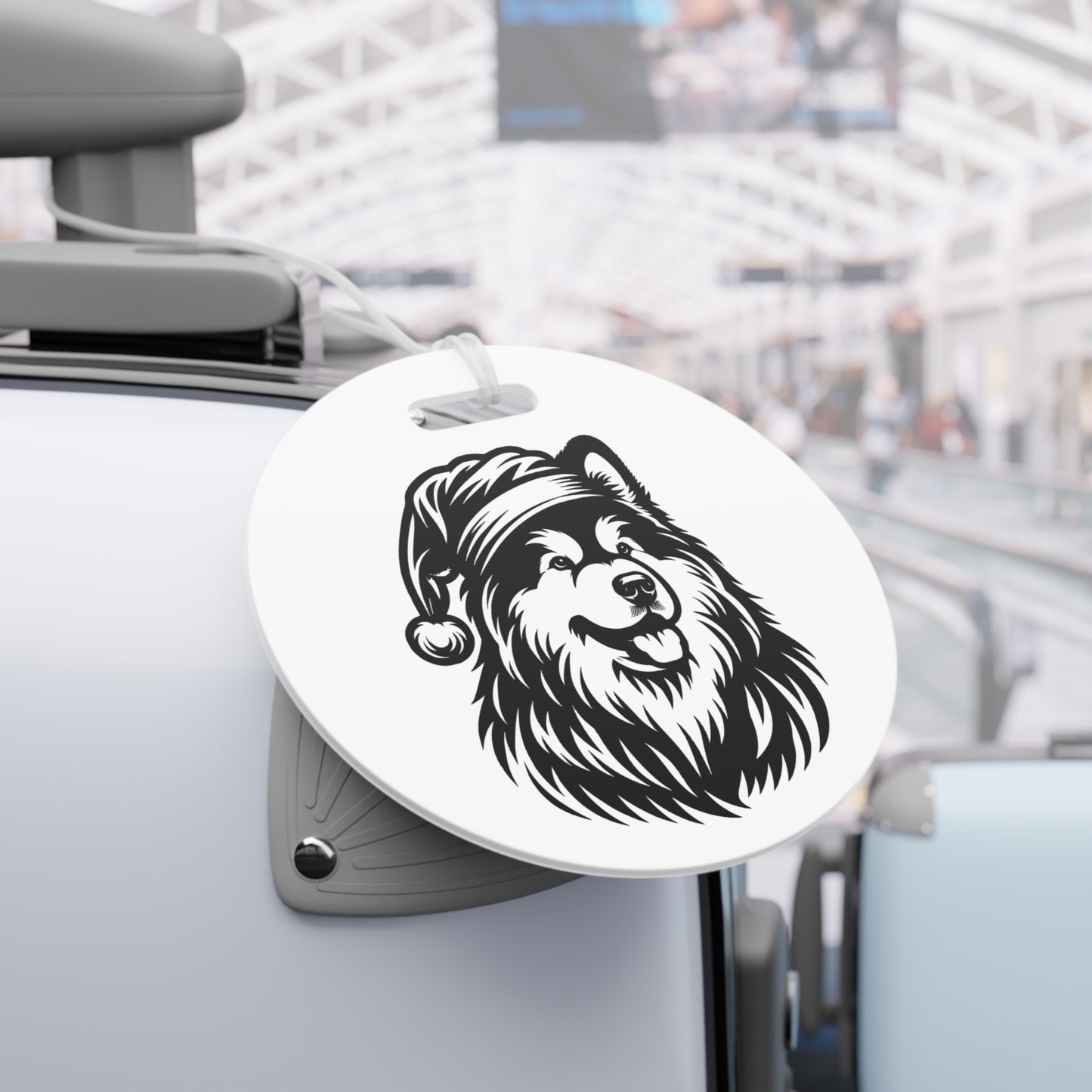 Santa Paws Malamute Luggage Tag