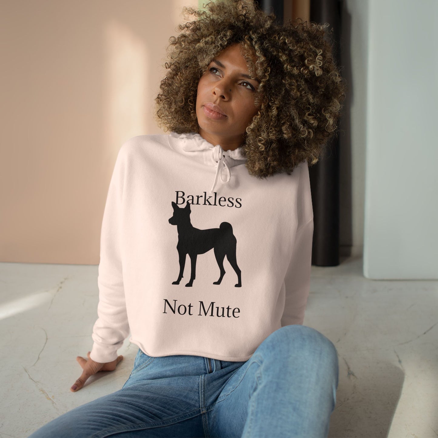 Barkless Not Mute Women's Crop Hoodie