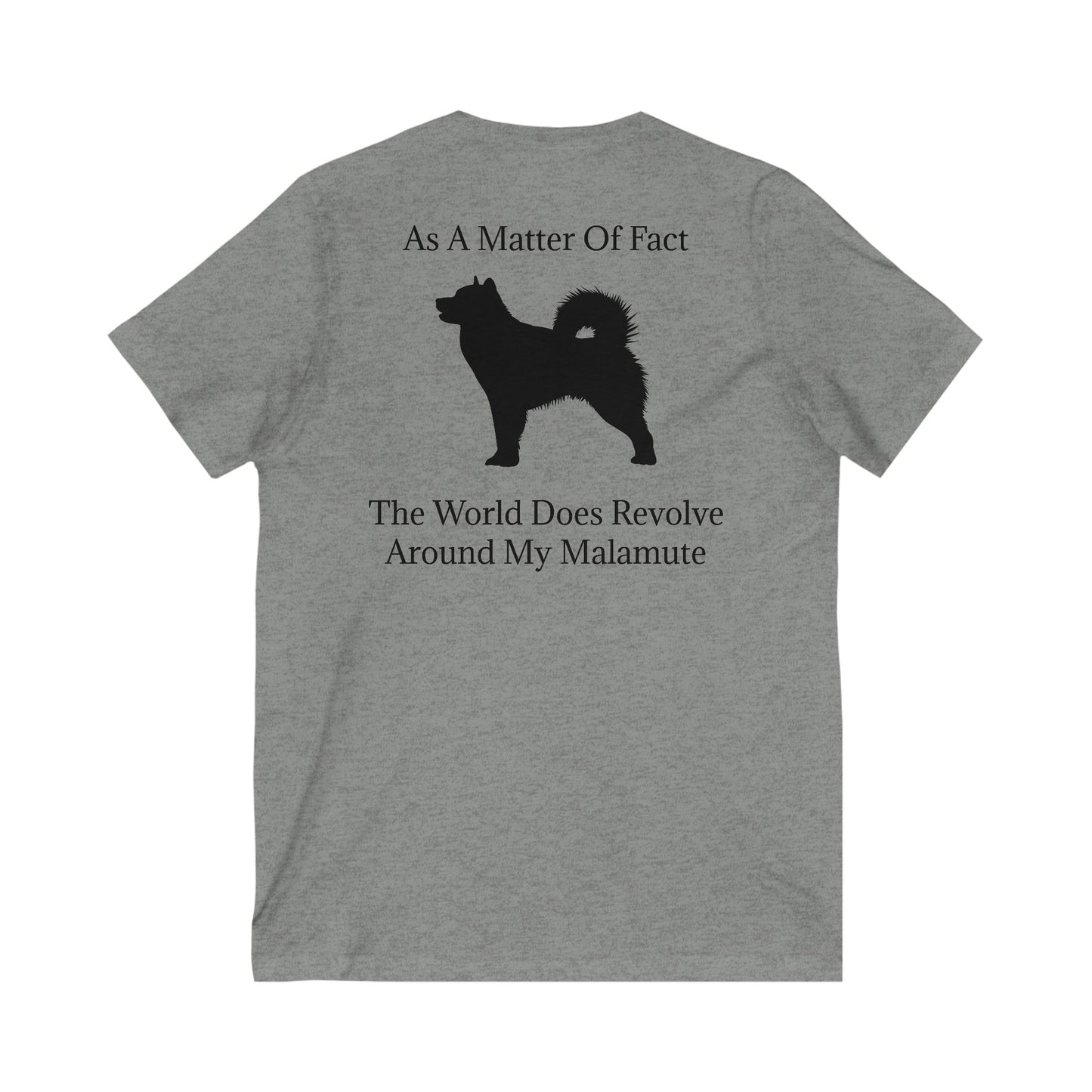 Matter Of Fact Malamute Unisex Short Sleeve V-Neck Tee
