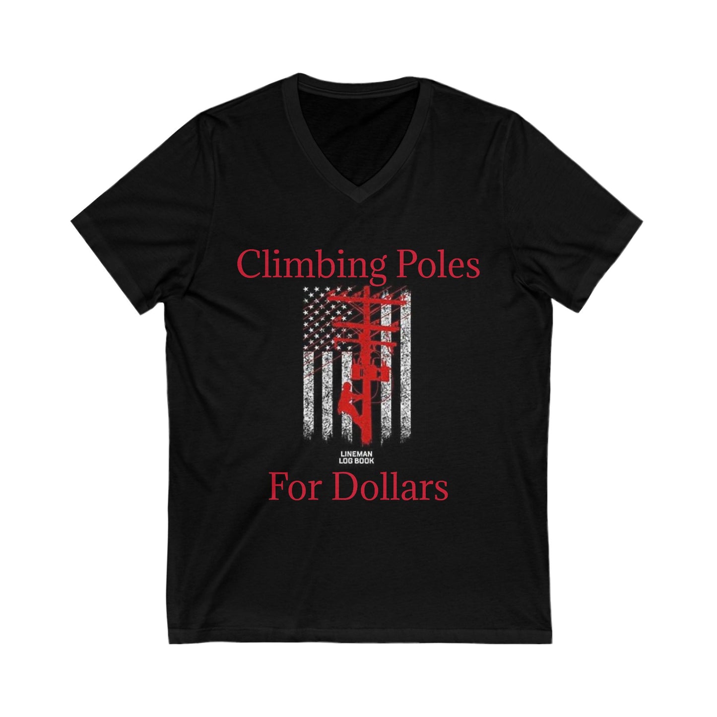 Climbing Poles Unisex Short Sleeve V-Neck Tee