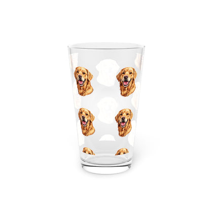 Golden Head Drinking Glass