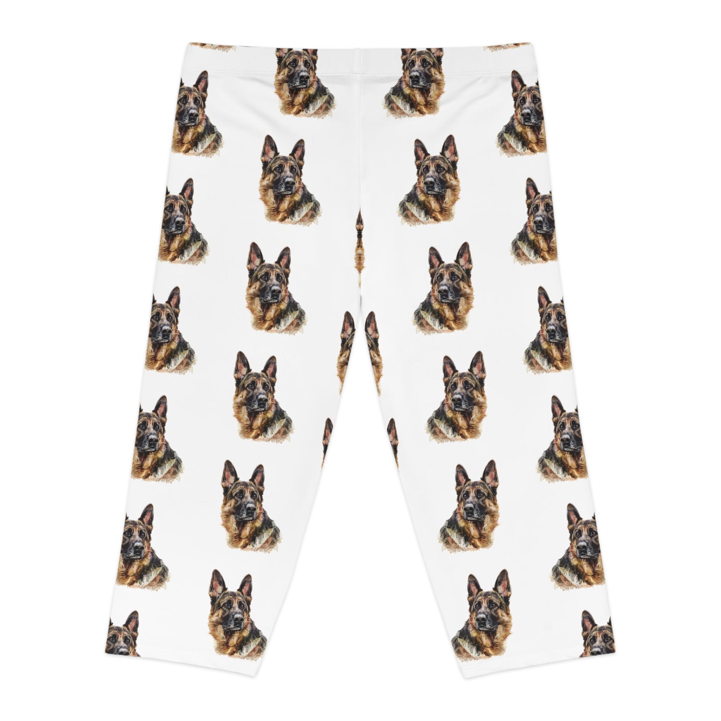 German Shepherd Head Women's Capri Leggings