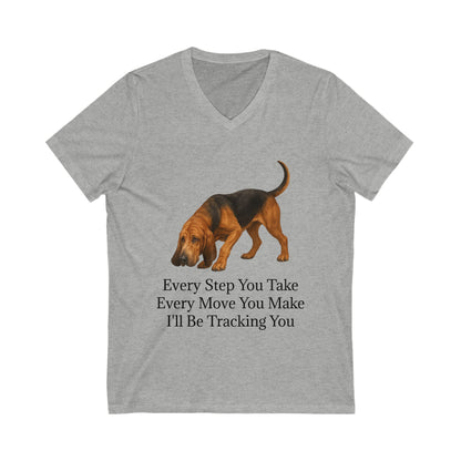Tracking You Unisex Short Sleeve V-Neck Tee