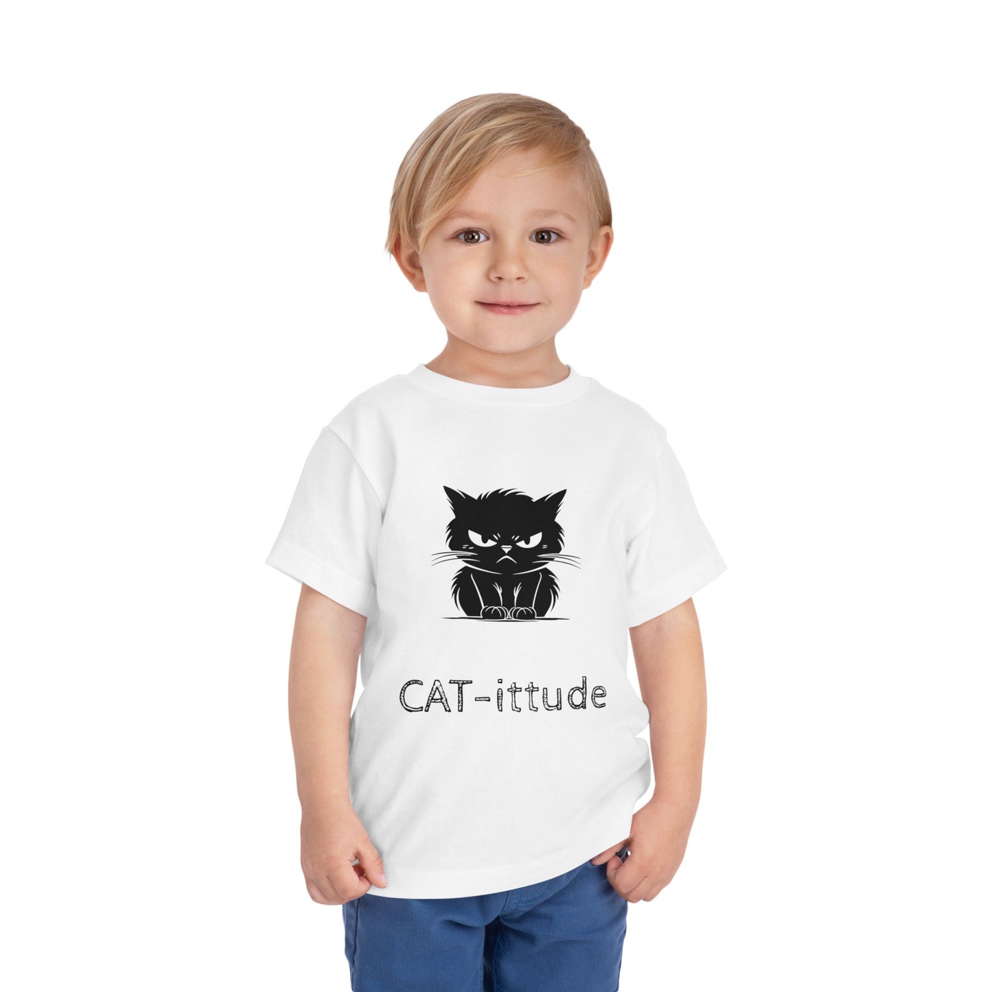 CAT-itude Toddler Unisex Short Sleeve Crewneck Tee