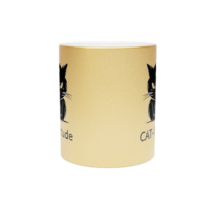 CAT-ittude Metallic Coffee Mug