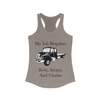 Beds, Straps, And Chains Women's Racerback Tank