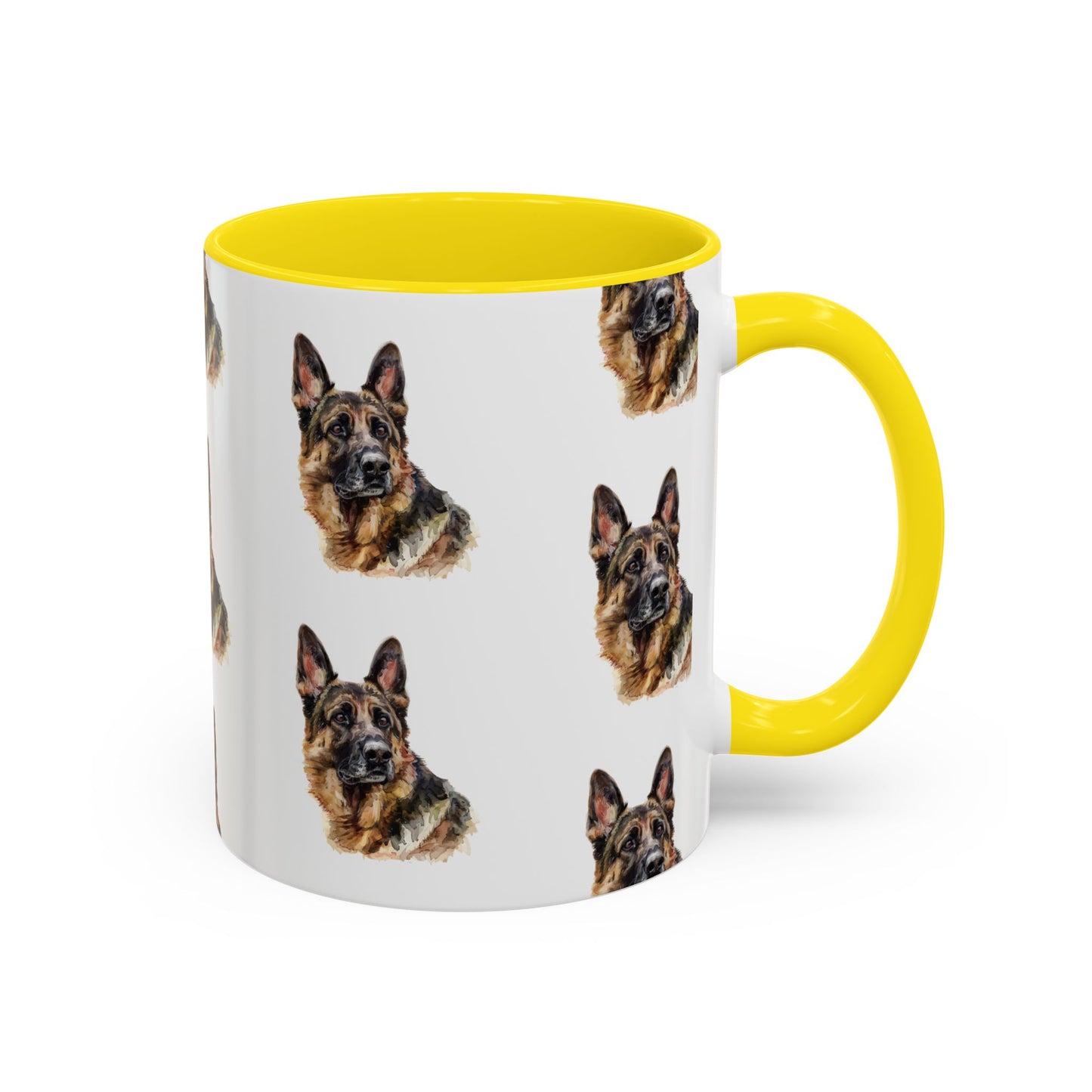German Shepherd Head 2-Tone Coffee Mug