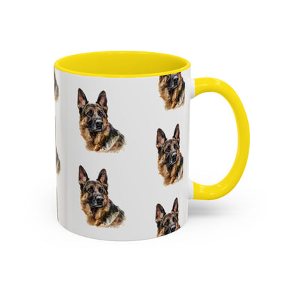 German Shepherd Head 2-Tone Coffee Mug