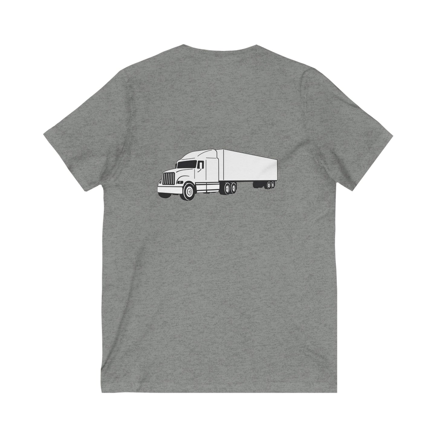 Semi Truck Unisex Short Sleeve V-Neck Tee