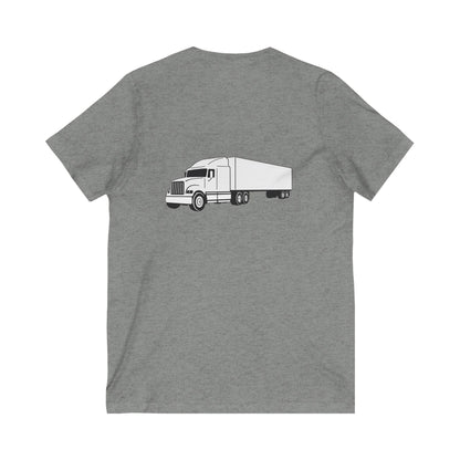Semi Truck Unisex Short Sleeve V-Neck Tee