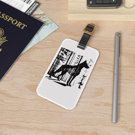 Guardian Of The Forest Leather Strap Luggage Tag
