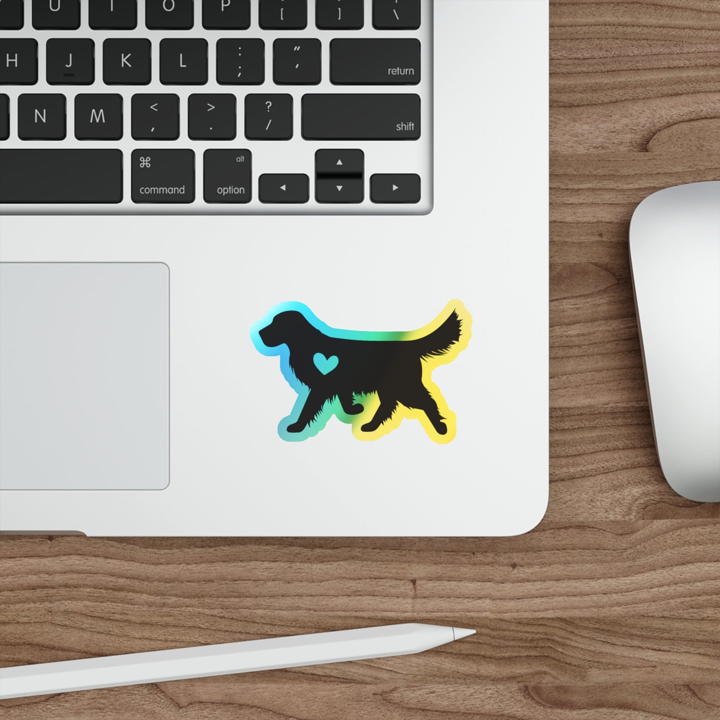 Heart Of Gold Holographic Sticker
