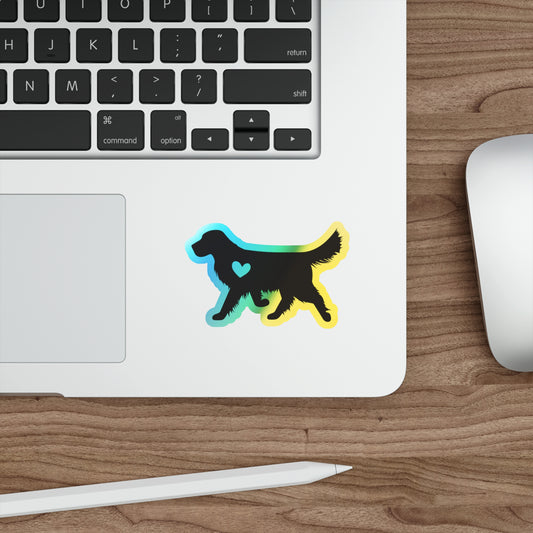 Heart Of Gold Holographic Sticker